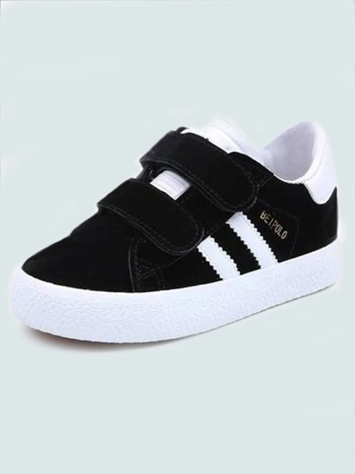Girls Double Velcro Strap Canvas Sneakers By Liv and Mia