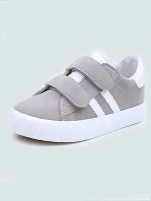Girls Double Velcro Strap Canvas Sneakers By Liv and Mia