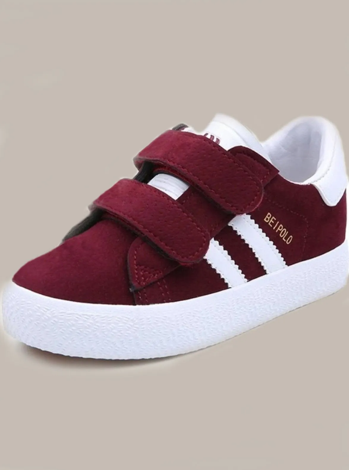 Girls Double Velcro Strap Canvas Sneakers By Liv and Mia