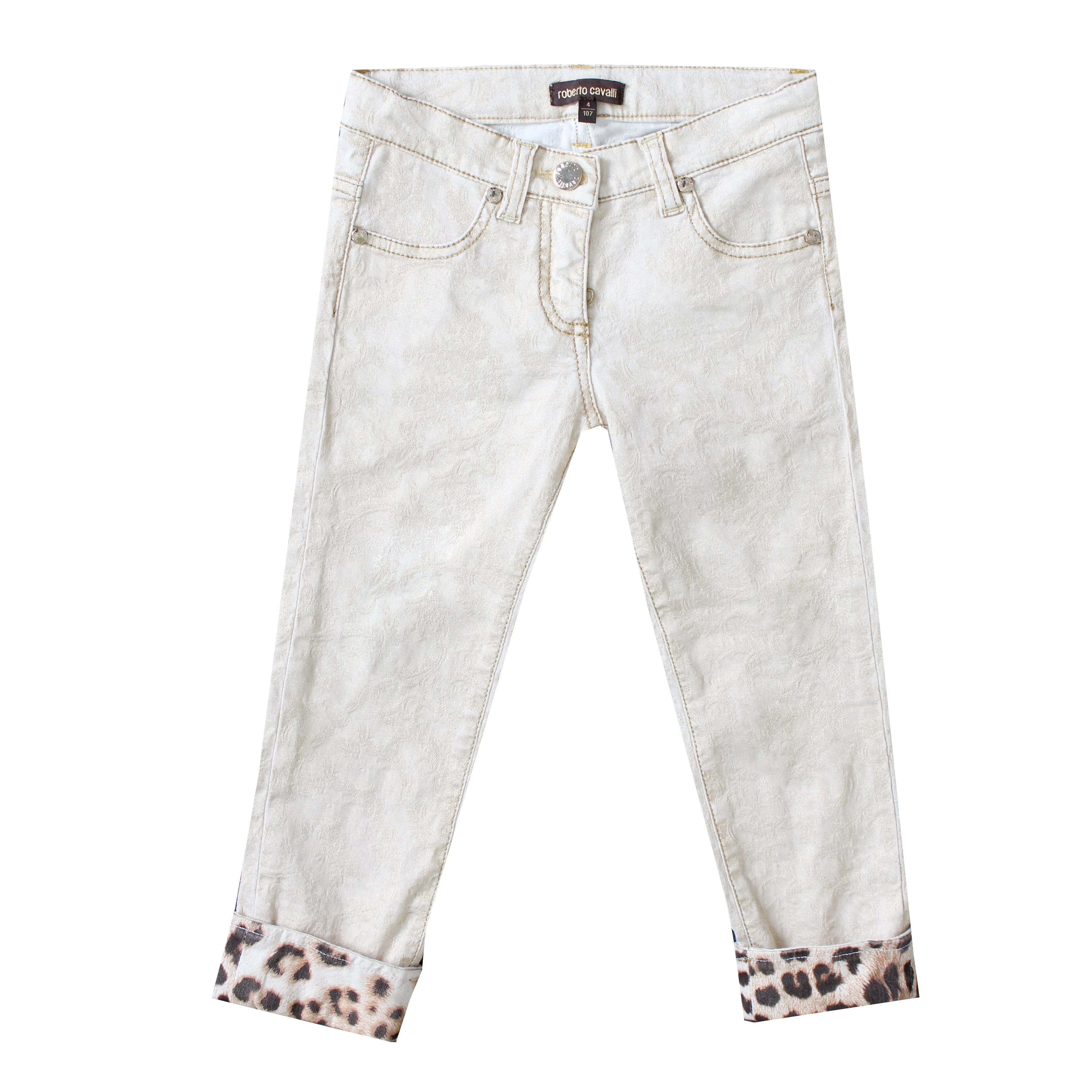 Girls Gold Foil Pants