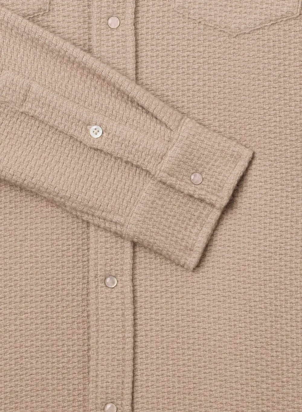 GOD'S TRUE CASHMERE | Smoke waffle Cashmere shirt