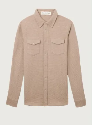 GOD'S TRUE CASHMERE | Smoke waffle Cashmere shirt