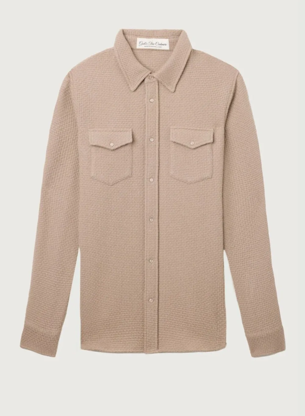 GOD'S TRUE CASHMERE | Smoke waffle Cashmere shirt
