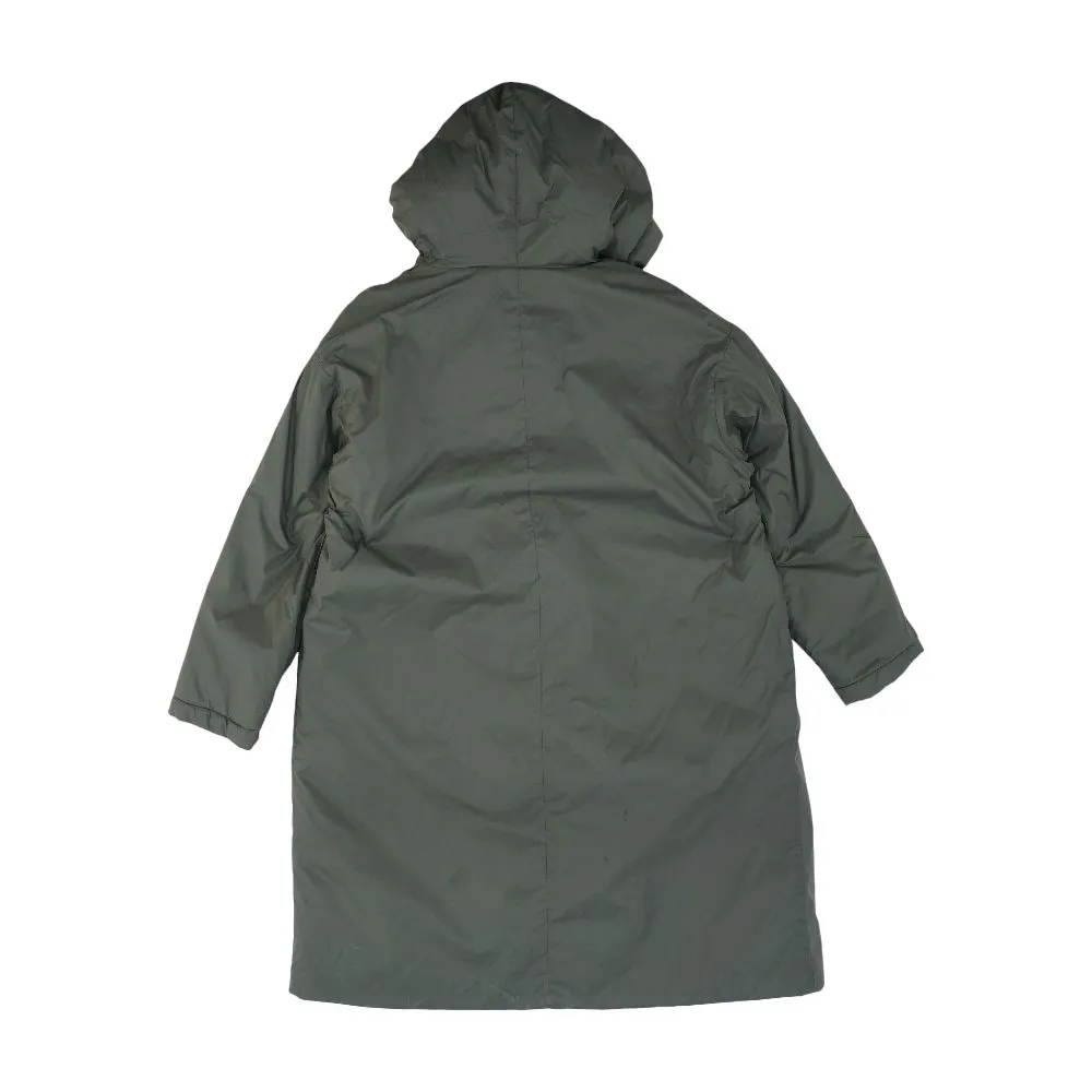 Green Solid Puffer Coat