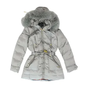 Green Solid Puffer Jacket