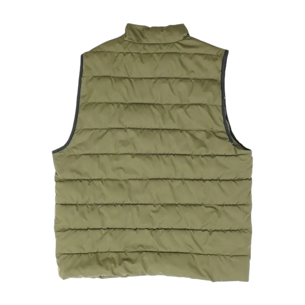 Green Solid Puffer Vest