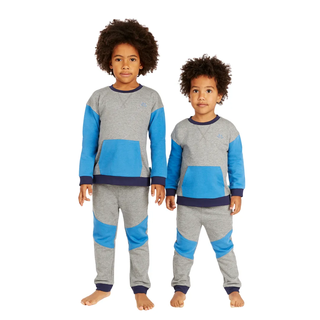 Grey & Blue Boys Lounge Set