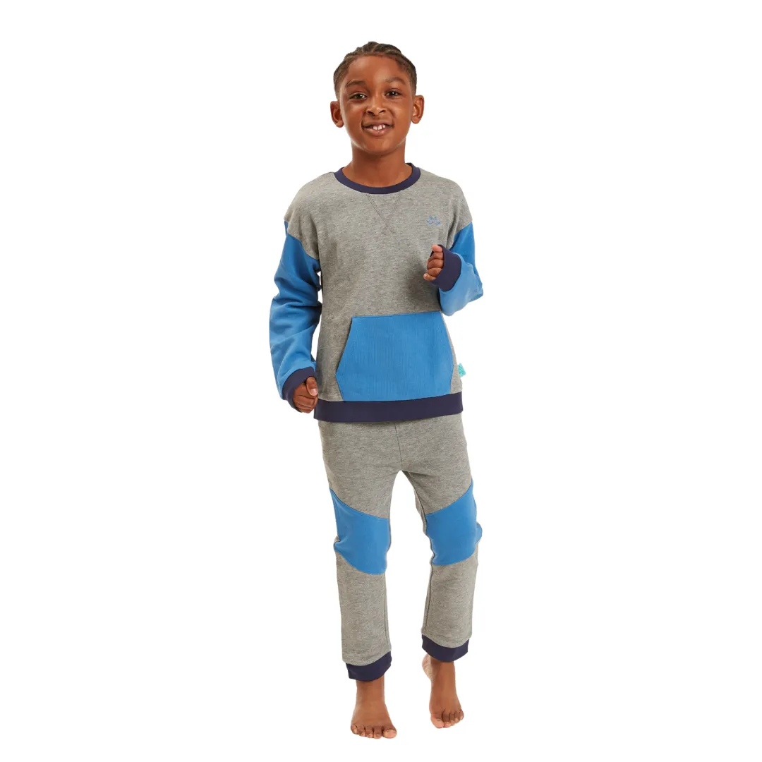 Grey & Blue Boys Lounge Set