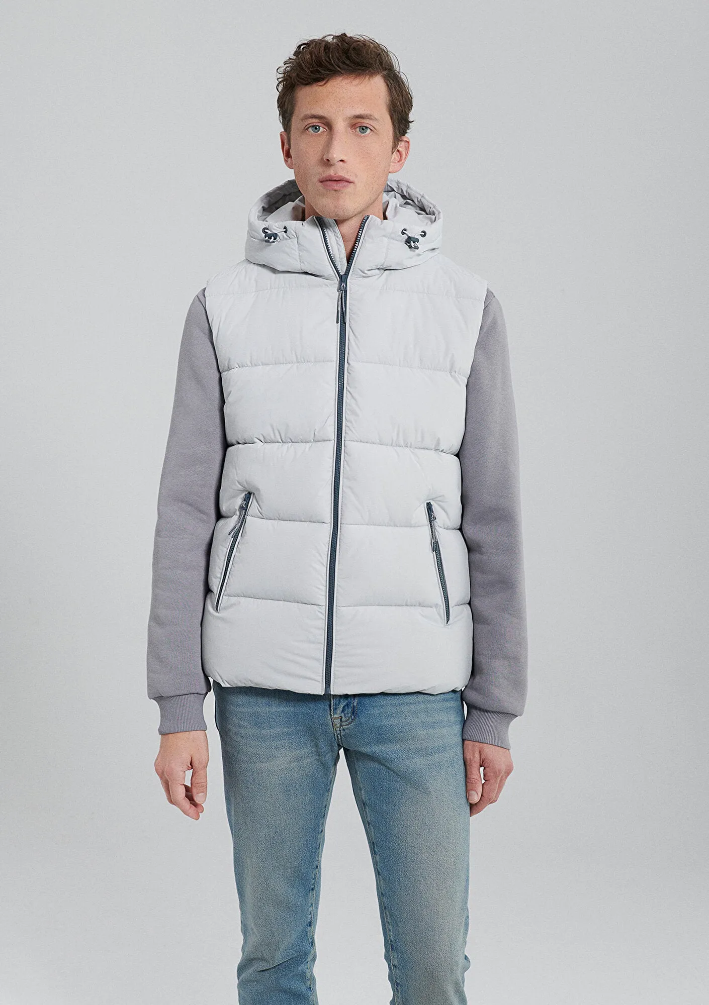 Grey Puffer Vest