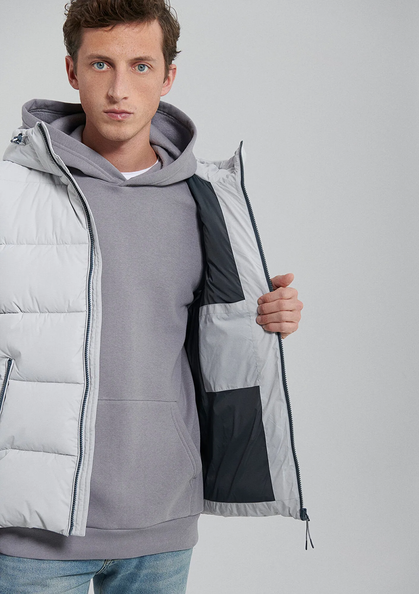 Grey Puffer Vest