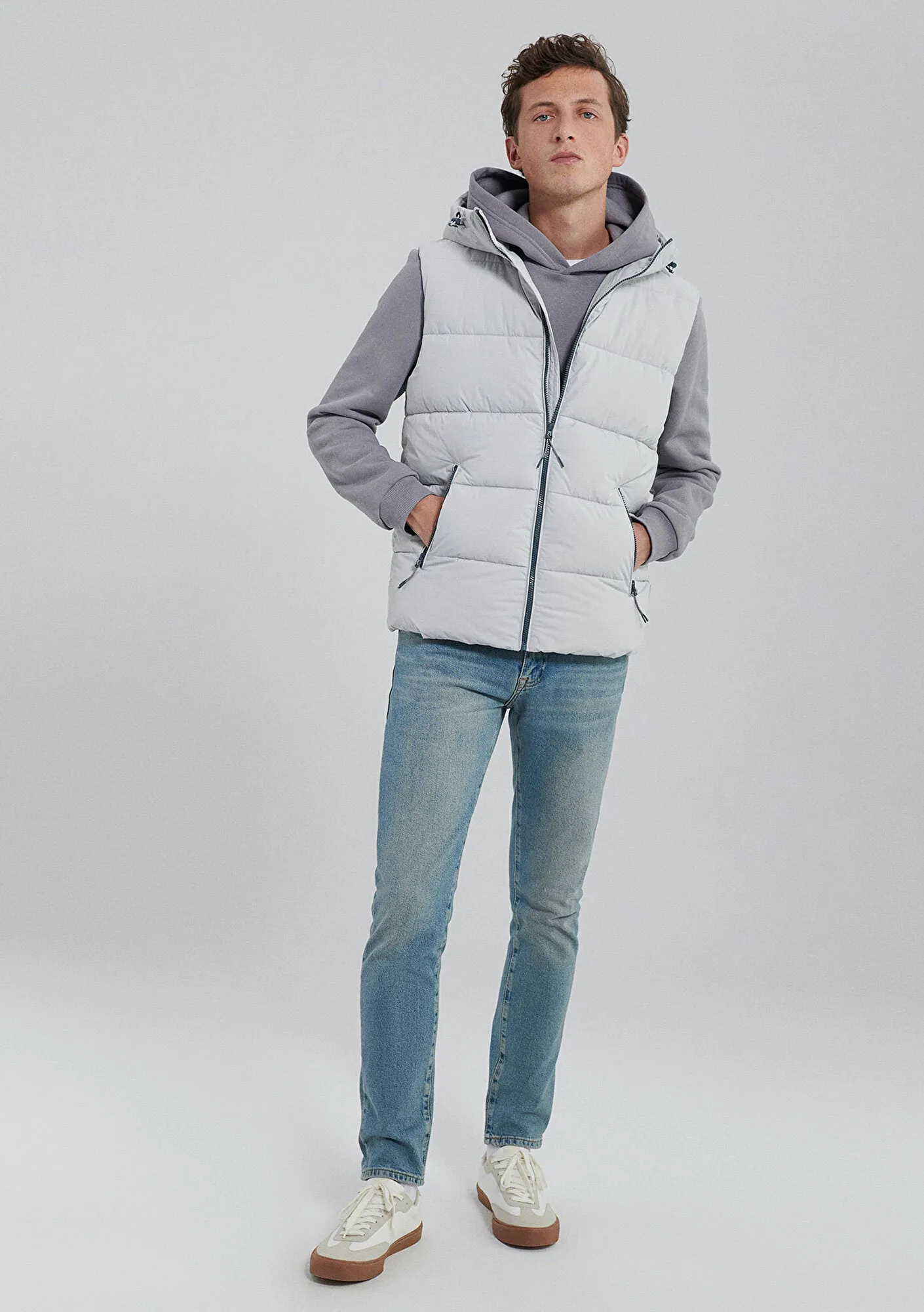 Grey Puffer Vest