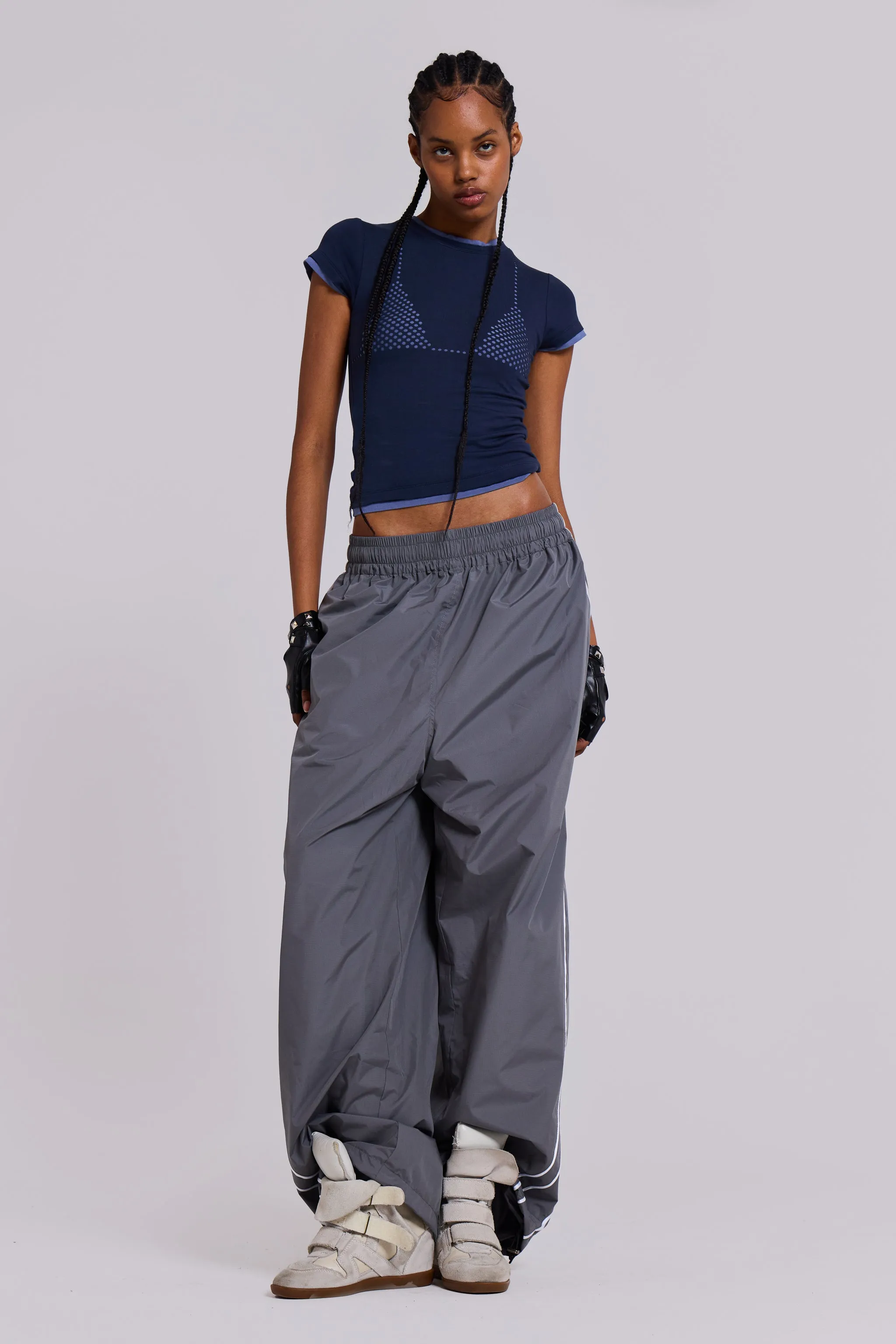 Grey Vapor Tracksuit Bottoms