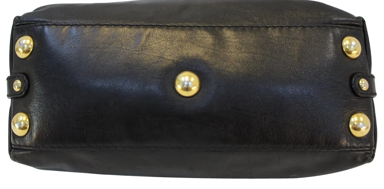 GUCCI Guccissima Black Medium Babouska Dome Shoulder Handbag