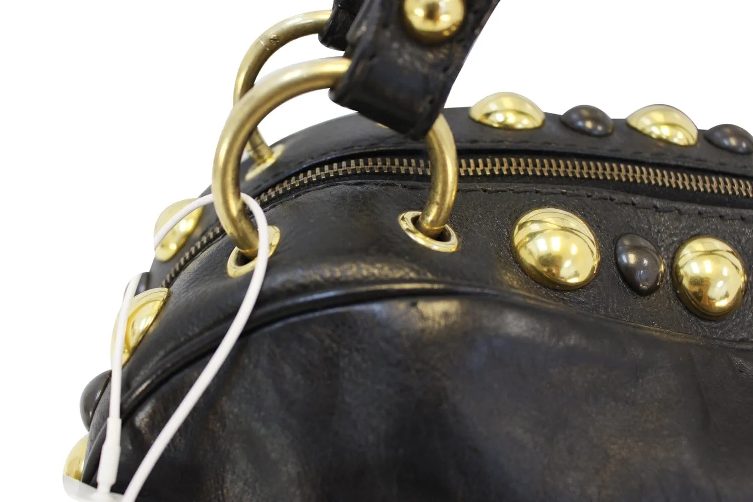 GUCCI Guccissima Black Medium Babouska Dome Shoulder Handbag