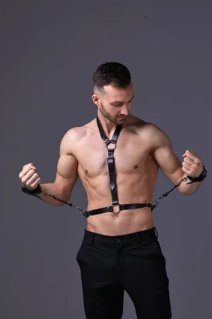 Harness "Nox" with handcuffs
