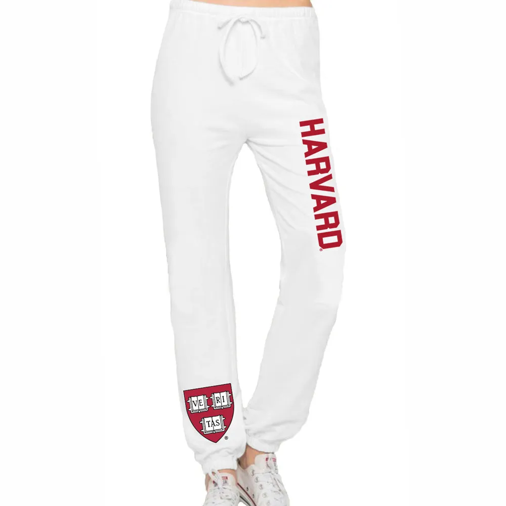 Harvard White Joggers