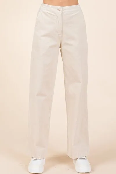 Hazel Blues® |  Mittoshop Corduroy Back Elastic Waist Pants