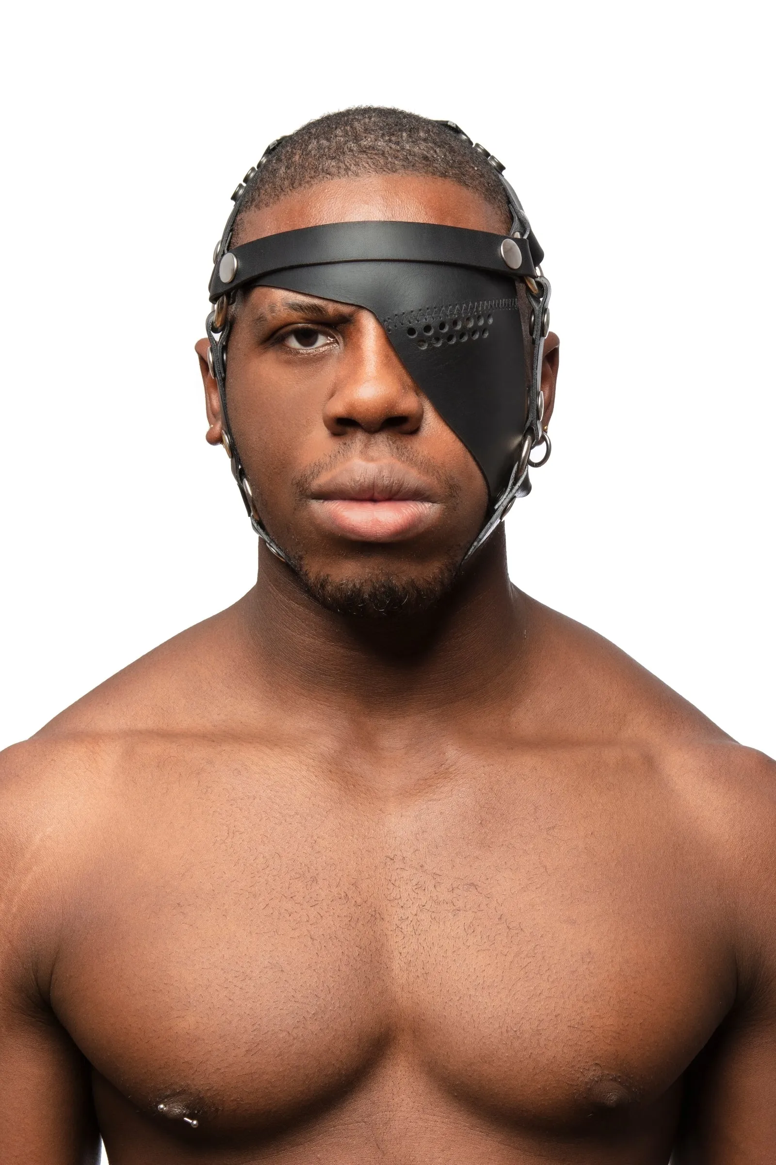 HEAD HARNESS EYE PATCH - Stainless Steel