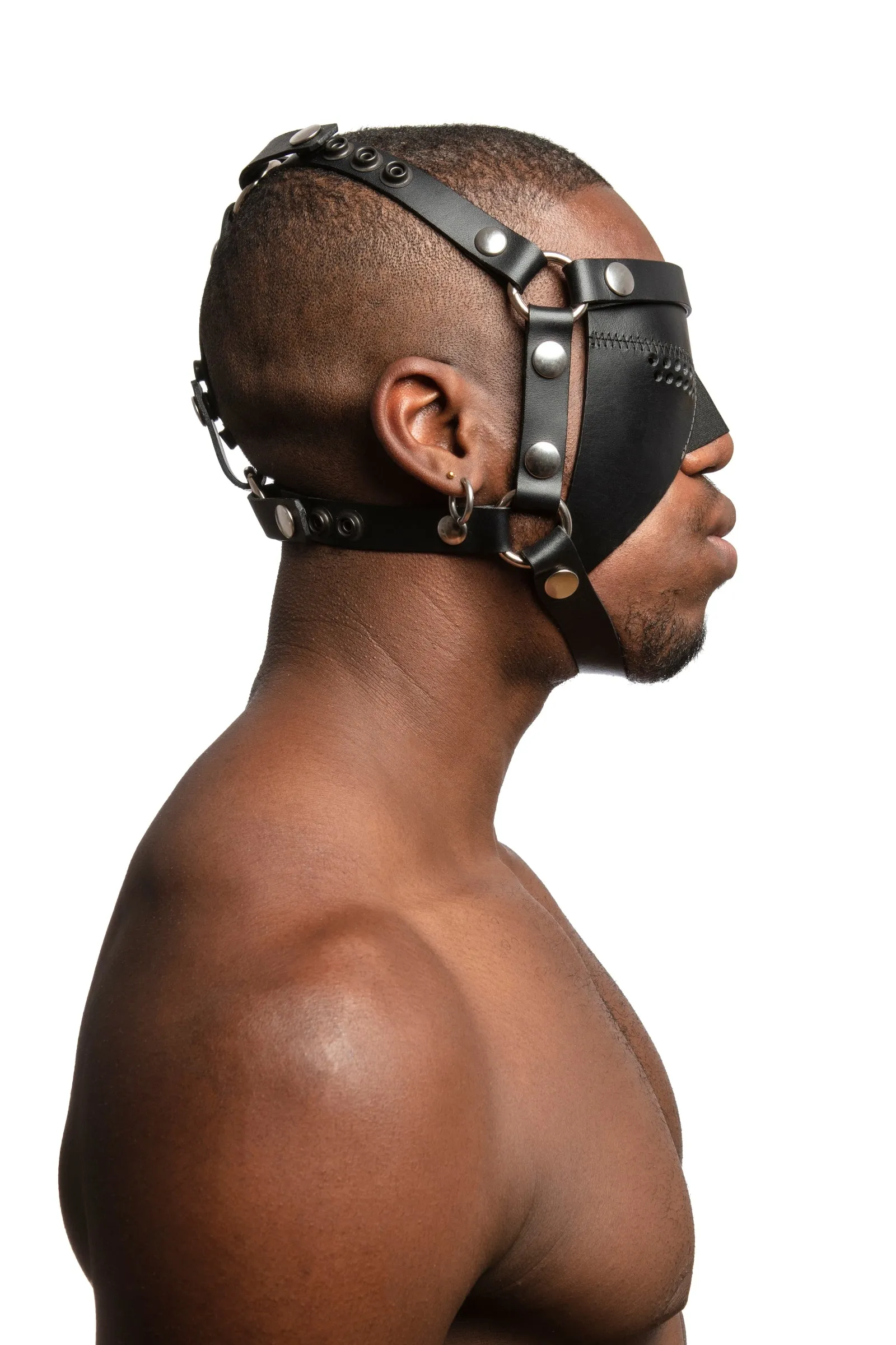 HEAD HARNESS PARTIAL BLINDER - Stainless Steel