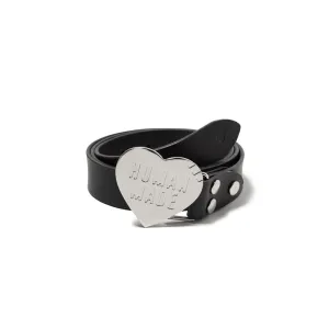Heart Leather Belt | Silver
