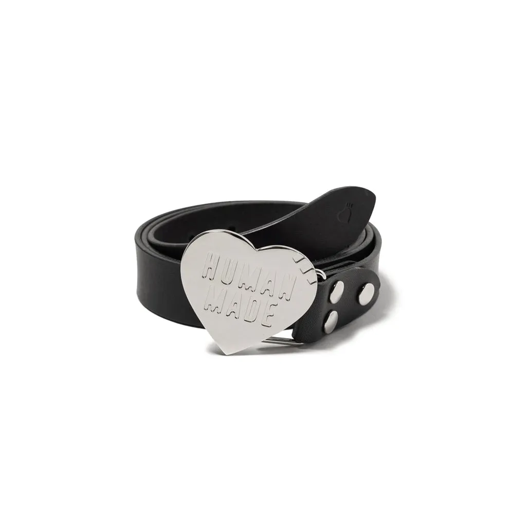 Heart Leather Belt | Silver
