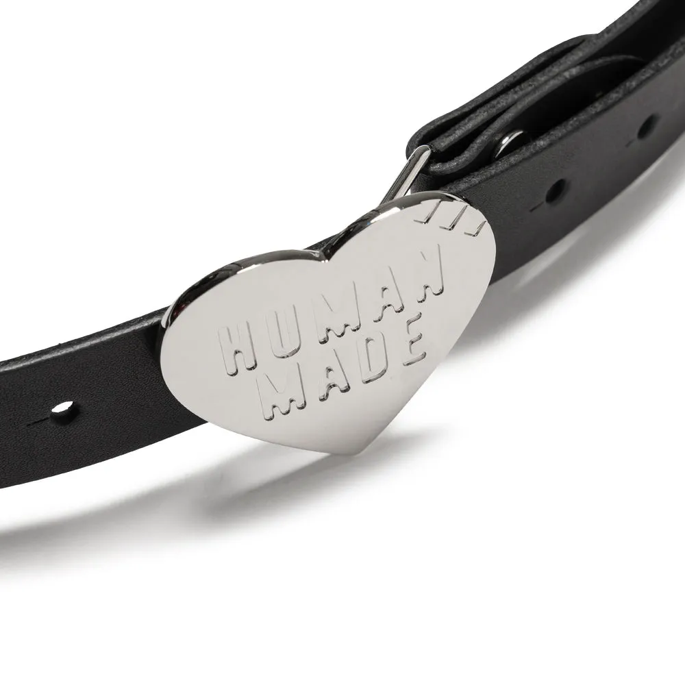 Heart Leather Belt | Silver