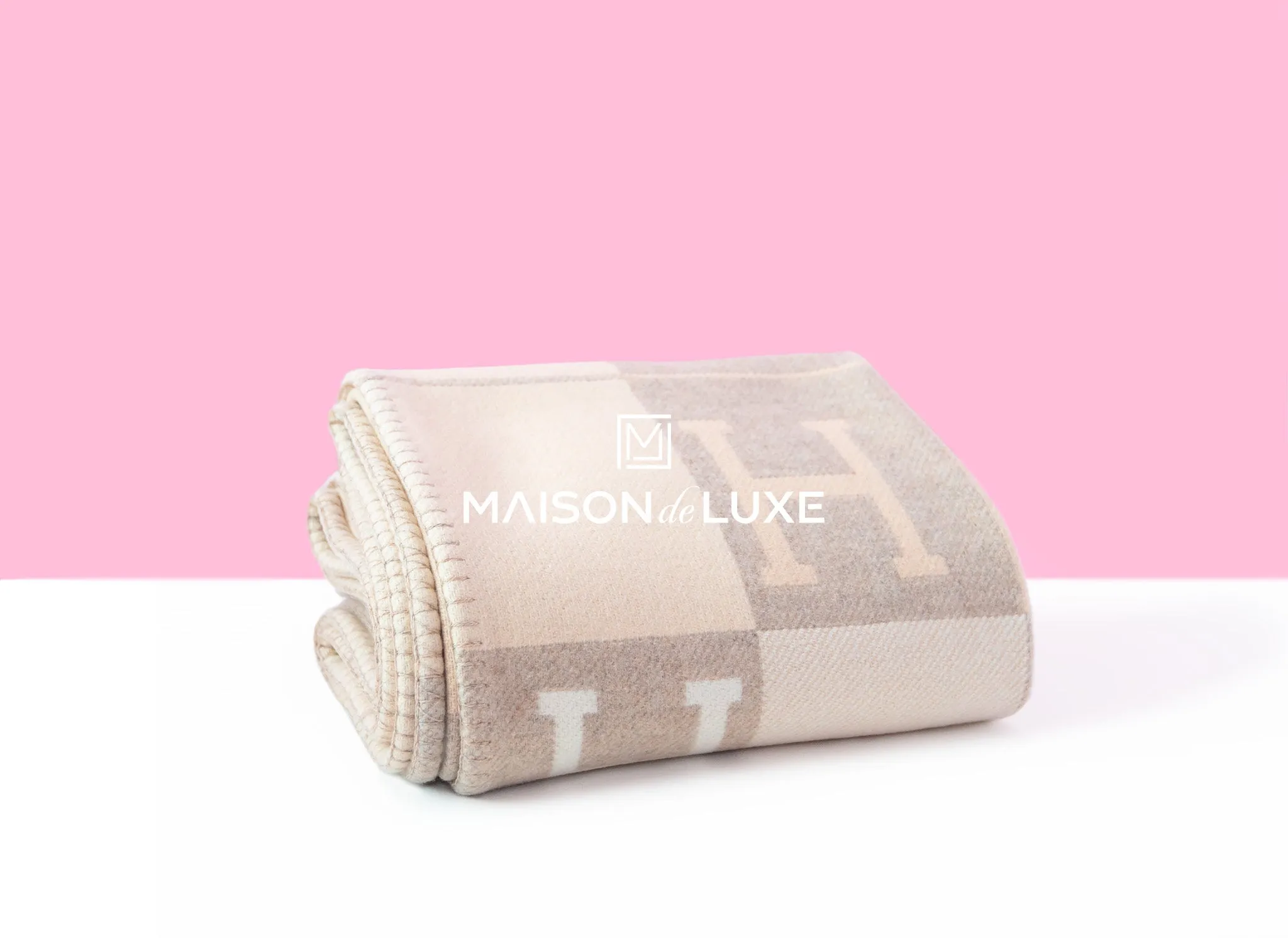Hermes Camomille Beige Cashmere Avalon III Blanket