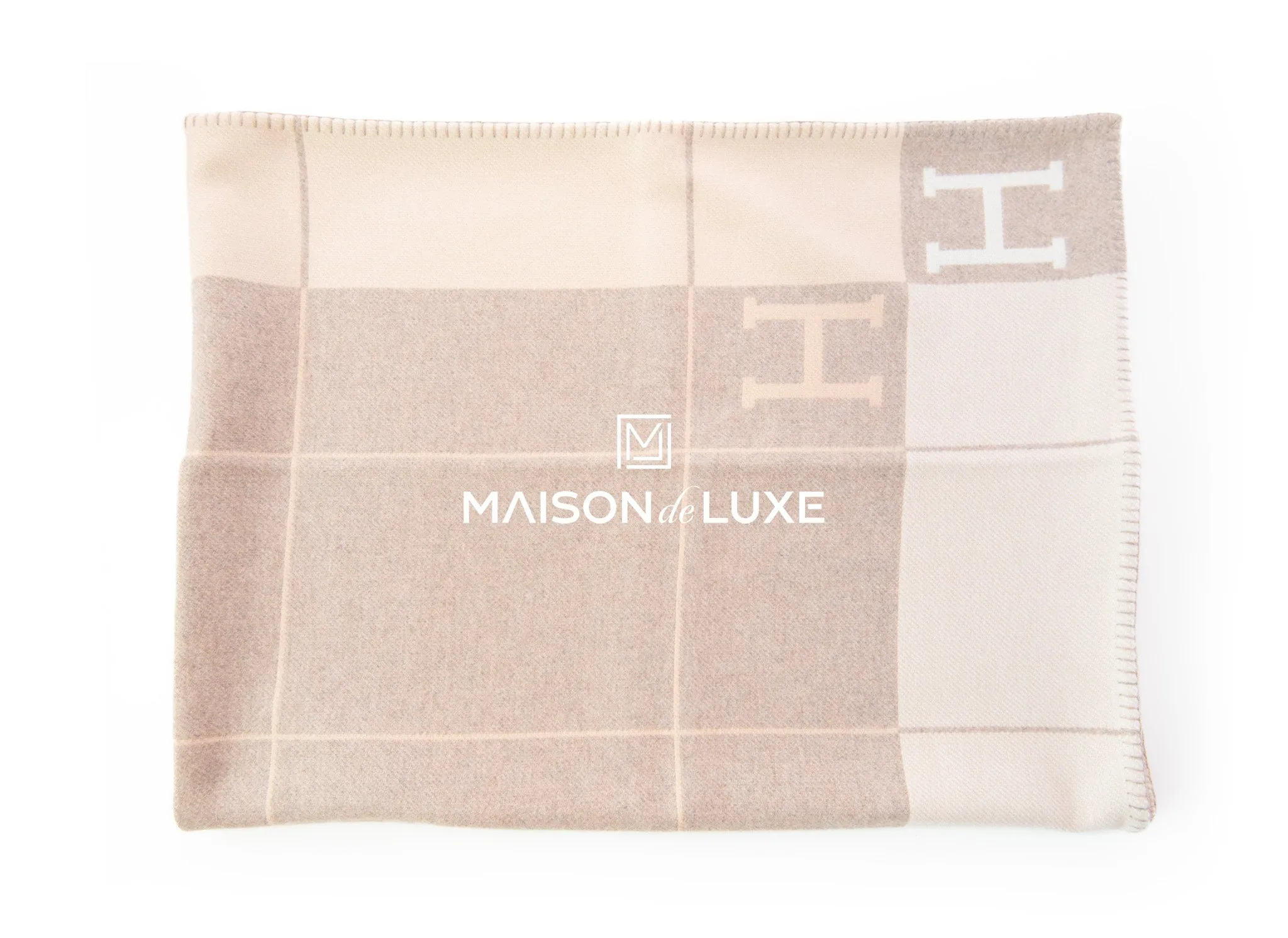 Hermes Camomille Beige Cashmere Avalon III Blanket