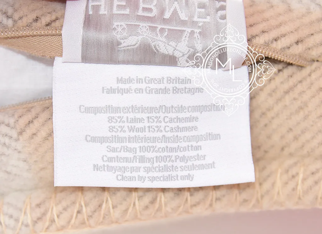 Hermes Classic Camomille Wool Cashmere Avalon Cushion Pillow
