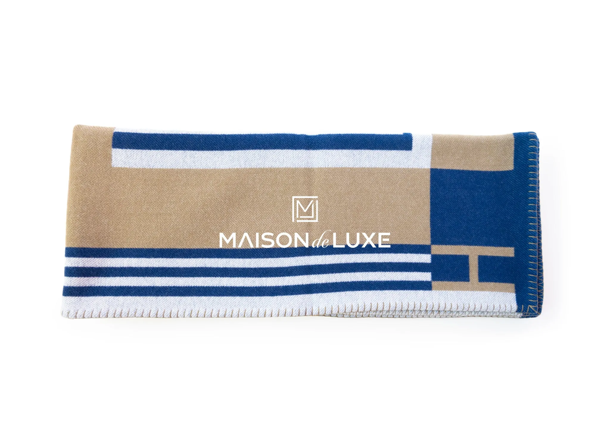 Hermes Marine / Kaki Cashmere Ithaque Blanket