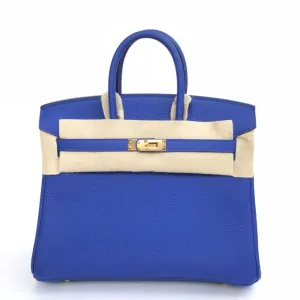 Hermès Birkin 25 Bleu Electrique Togo Gold Hardware GHW