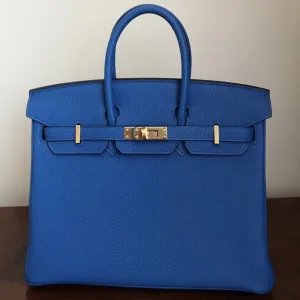 Hermès Birkin 25 Bleu Zellige Togo Gold Hardware GHW