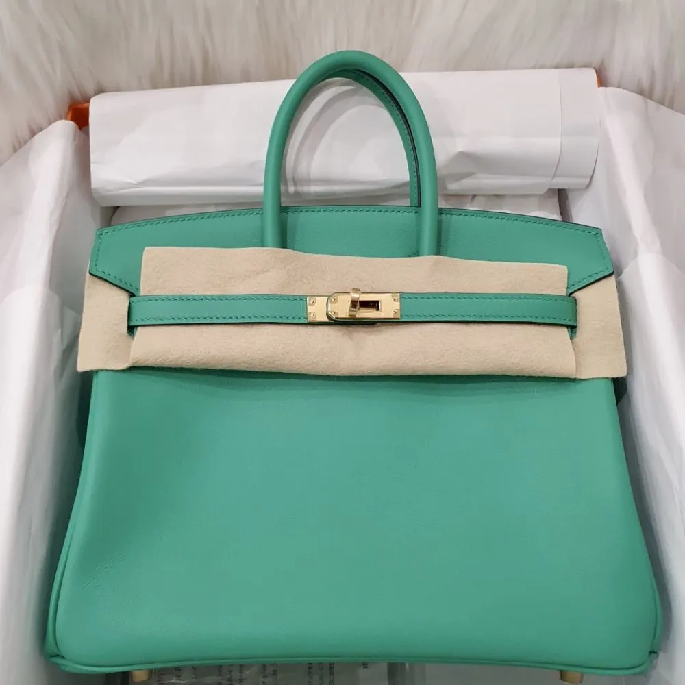 Hermès Birkin 25 Menthe Swift Gold Hardware GHW