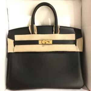 Hermès Birkin 25 Noir (Black) Swift Gold Hardware GHW