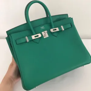 Hermès Birkin 25 Vert Vertigo Swift Palladium Hardware PHW