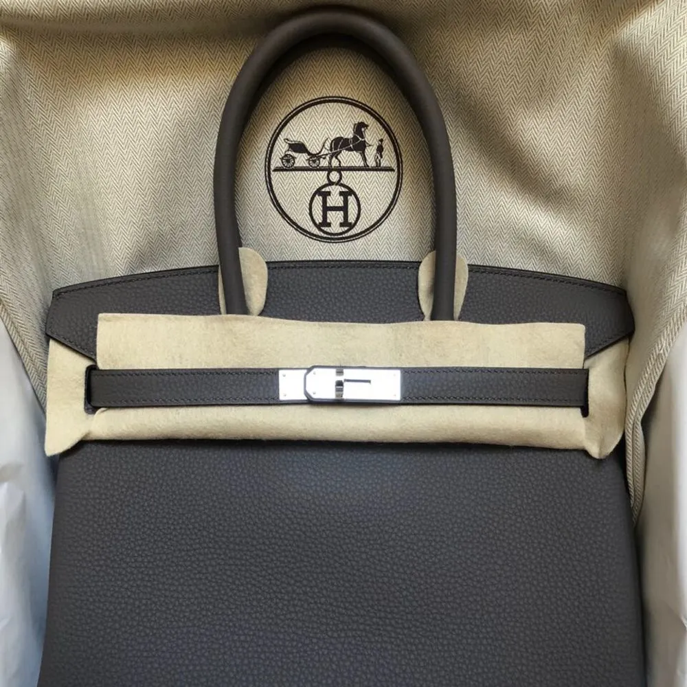 Hermès Birkin 30 Gris Etain Togo Palladium Hardware PHW