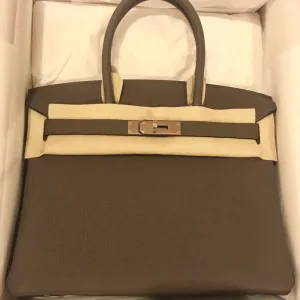Hermès Birkin 30 Gris Etain Togo Palladium Hardware PHW