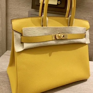 Hermès Birkin 30 Jaune Ambre Epsom Gold Hardware GHW