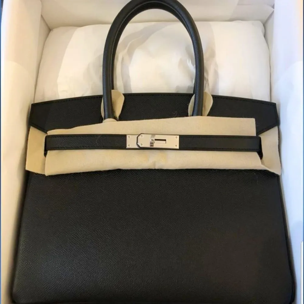 Hermès Birkin 30 Noir (Black) Epsom Palladium Hardware PHW