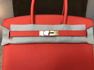 Hermès Birkin 30 Orange Poppy Togo Gold Hardware GHW A Stamp 2017 <!19054912>
