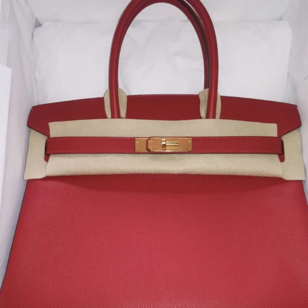 Hermès Birkin 30 Rouge Casaque Epsom Gold Hardware GHW