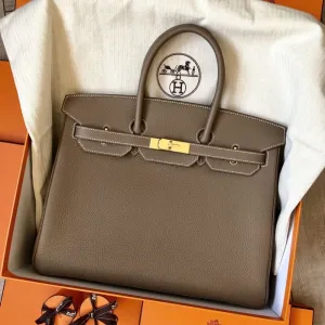 Hermès Birkin 35 Etoupe Togo Gold Hardware GHW