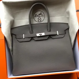 Hermès Birkin 35 Gris Etain Togo Palladium Hardware PHW