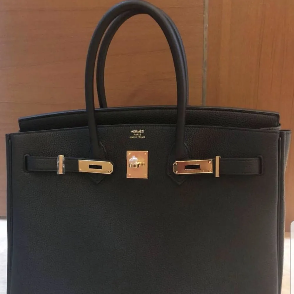 Hermès Birkin 35 Noir (Black) Togo Gold Hardware GHW