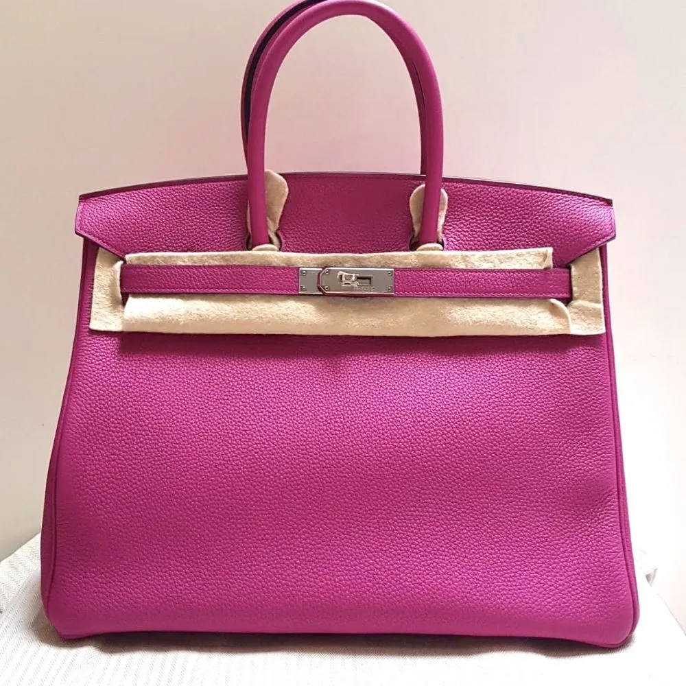 Hermès Birkin 35 Rose Pourpre Togo Palladium Hardware PHW