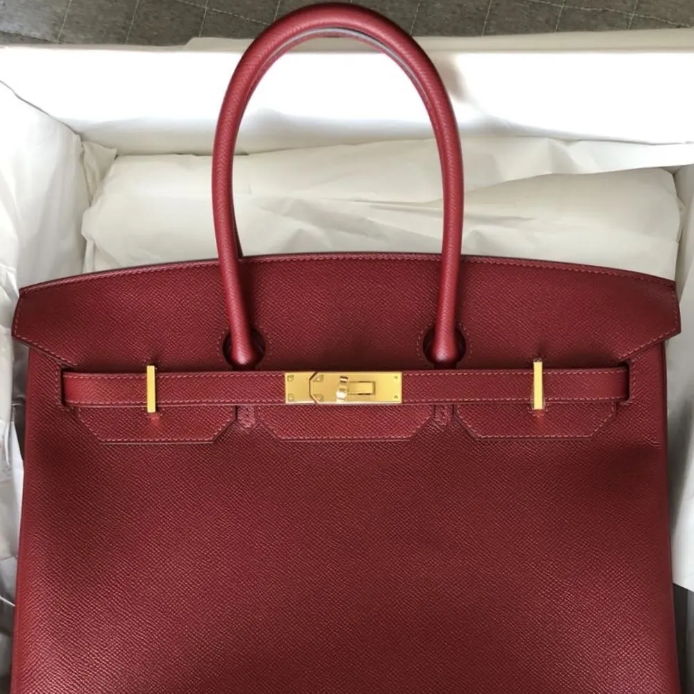Hermès Birkin 35 Rouge Grenat Epsom Gold Hardware GHW