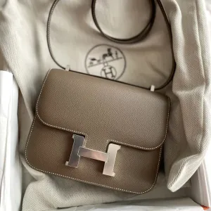 Hermès Constance 18 Etoupe Epsom Palladium Hardware PHW