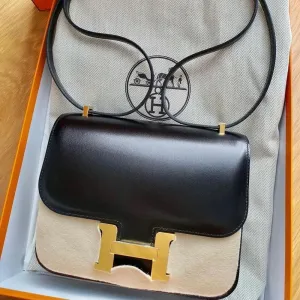 Hermès Constance 18 Noir (Black) Box Gold Hardware GHW
