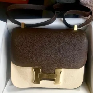 Hermès Constance 24 Chocolat Epsom Gold Hardware GHW