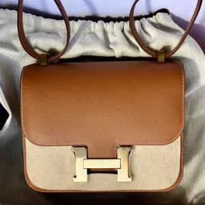 Hermès Constance 24 Gold Evercolor Gold Hardware GHW